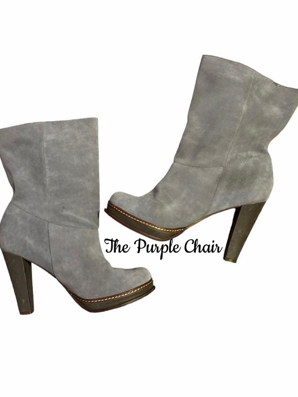 COLE HAAN x NIKE AIR Gray Suede Leather Boots 10B